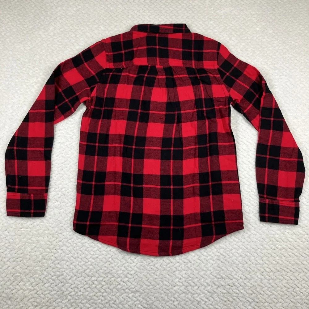NWT Childrens Place Button Up Plaid Flannel Shirt Medium 7/8 Long Sleeve NEW $35